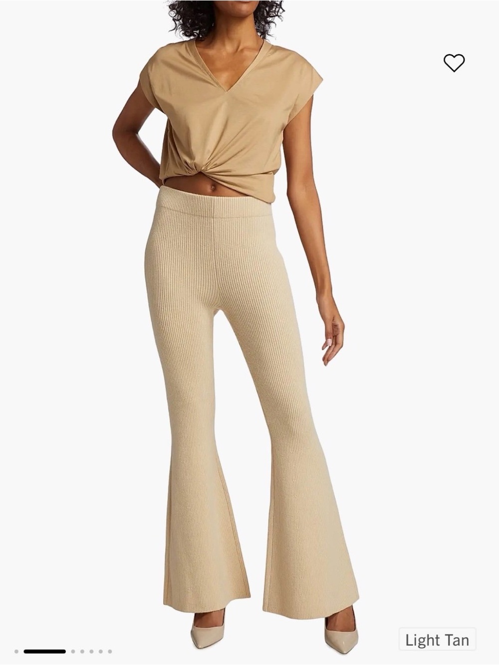 Frame Rib-Knit Cashmere-Blend Flare Pants